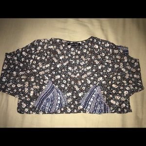 Silky Tribal/Flowered Shirt
